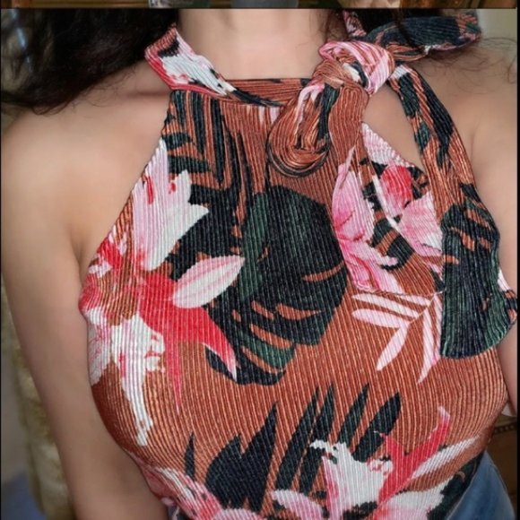 Camila Coelho x Revolve Alyssa Bodysuit in Floral Tropics - Picture 4 of 7